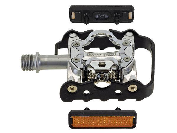 Pedals TREK EXUSTAR SPD one-side Alu CNC Cr-Mo spindle compatible with SHIMANO inc. Cleats