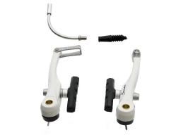 Brake calipers MTB V-BRAKE Saccon Alu white /fr + re/