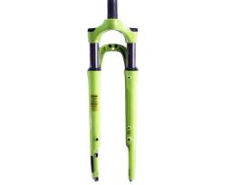 Odpružená vidlice Treking 28" SR Suntour NEX DS / zdvih 63 mm / sloupek 1 1/8" A-head / barva zelená fluo lesk