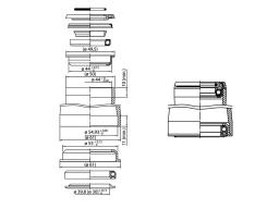 Neco H-385 semi-integrované Tapered 1 1/8"-1 1/2" A-Head 55 mm , Alu hlavové složení černé