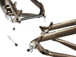 Lee Cougan Quest  celoodpružený Alu rámový set  MTB 29"  velikost  M -17,5" (44cm)  barva hnědozlatá matná