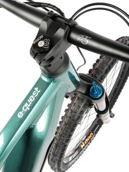 Celoodpružené elektrokolo  MTB 29"/27,5" Lee Cougan E-Quest – Brose S / 725 Wh, 20 Ah / Shimano XT 1x12 , velikost M – 17,5" – barva černo-military green lesklá
