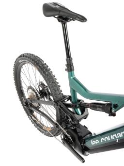 Celoodpružené elektrokolo  MTB 29"/27,5" Lee Cougan E-Quest – Brose S / 725 Wh, 20 Ah / Shimano XT 1x12 , velikost M – 17,5" – barva černo-military green lesklá