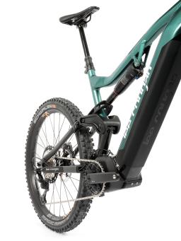 Celoodpružené elektrokolo  MTB 29"/27,5" Lee Cougan E-Quest – Brose S / 725 Wh, 20 Ah / Shimano XT 1x12 , velikost M – 17,5" – barva černo-military green lesklá