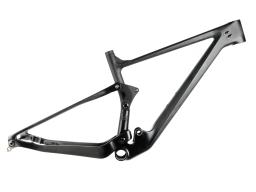 Celoodpružený karbonový rámový set   MTB 29" Lee Cougan Crossfire , velikost  S -16" (42cm) barva černá/chameleon lesk