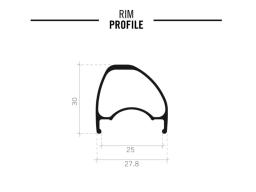FSA NS AGX I25 622x22 zapletená kola Gravel  přední 12x100mm, zadní  12x142mm