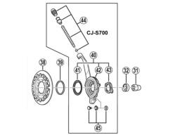 Shimano CJ-S700 montážní  díl pro náboje s řazením Shimano Alfine SG-S70001  11rychlostní