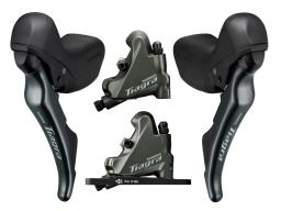 Shimano  Tiagra ST-4720 2x10kolo + kotoučové brzdy BR-4770 řadící a brzdové páky set, přední + zadní