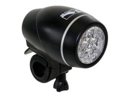Light front M-WAVE 7 ultraluminuous LED diod, optical lens, battery status indicator,turforble in 360°