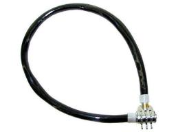 Paddlock cable M-WAVE 500mm coding ,black .