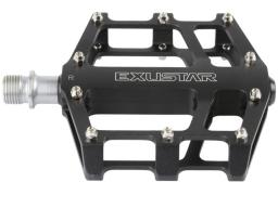 Pedals BMX-DH EXUSTAR E-PB525 Alu CNC sealed bearings colour black Cr-Mo axle-replaceable pins weight 358g