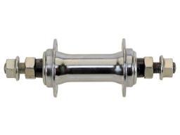 Hub front steel 36  holes nut-axle colour silver