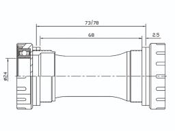 NECO středová osa BSA  68/73-78mm