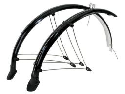 Mudguards flexible plastic, children 24" wheels + mudflaps+ struts width 56mm colour black