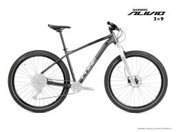 Kolo MTB 29" Cube Aim SLX Shimano Alivio 3x9, velikost L – 18", grafitová