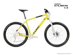 Kolo MTB 29" Cube Analog Shimano CUES U4000 1x9, velikost XXL – 22", žlutozelená