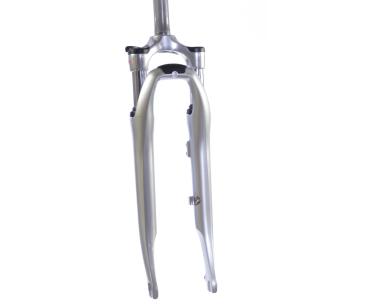 Odpružená vidlice Trekking 28" SR Suntour SF11 CR8V V3 MLO, zdvih 40mm , barva stříbrná lesk,  sloupek 1 1/8" závit