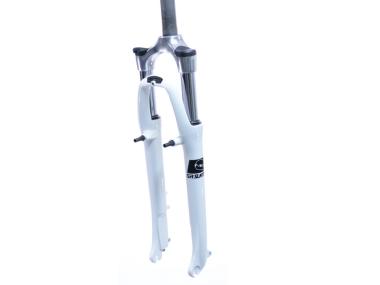 Odpružená vidlice treking 28" SR Suntour NEX MLO,  1 1/8" závit , zdvih 63mm / pro V-brzdy / bílá barva