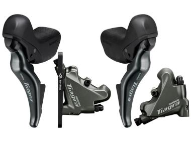 SHIMANO TIAGRA ST-4725/ BR-4770 kotoučové brzdy set 2x10kol přední 800 mm + zadní 1500 mm - OEM