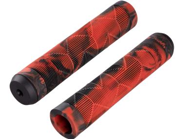 Gripy FORCE, BMX145mm gumové, černo-červené