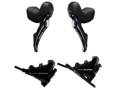 Shimano 105 ST-R7020 2x11kolo + kotoučové brzdy BR-R7070 řadící a brzdové páky set, přední + zadní