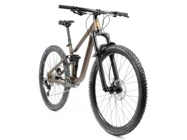 Celoodpružené  MTB 29" Lee Cougan Quest  Shimano Deore  1x11, velikost  S – 16" (40,5 cm), hnědozlatá matná