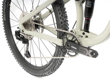 Celoodpružené MTB 29" Lee Cougan Quest Sram SX Eagle 1x12, velikost S – 16" (40,5 cm), šedá lesklá