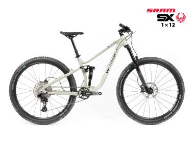Celoodpružené MTB 29" Lee Cougan Quest Sram SX Eagle 1x12, velikost S – 16" (40,5 cm), šedá lesklá