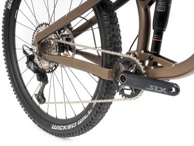 Celoodpružené MTB 29" Lee Cougan Quest Shimano SLX 1x12, velikost L – 19" (48 cm), hnědozlatá matná