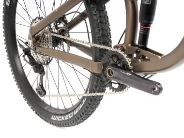 Celoodpružené MTB 29" Lee Cougan Quest Shimano XT/SLX 1x12, velikost M – 17,5" (44 cm), hnědozlatá matná