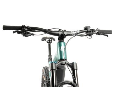 Celoodpružené elektrokolo  MTB 29"/27,5" Lee Cougan E-Quest – Brose S / 725 Wh, 20 Ah / Shimano XT 1x12 , velikost M – 17,5" – barva černo-military green lesklá