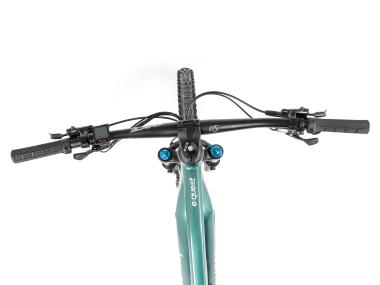 Celoodpružené elektrokolo  MTB 29"/27,5" Lee Cougan E-Quest – Brose S / 725 Wh, 20 Ah / Shimano XT 1x12 , velikost M – 17,5" – barva černo-military green lesklá
