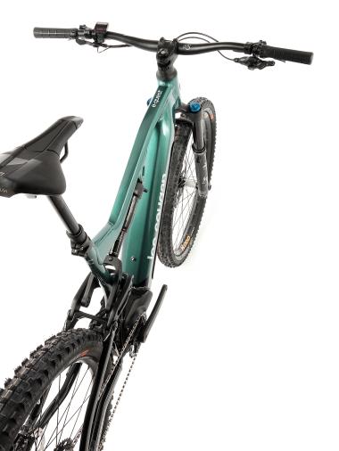 Celoodpružené elektrokolo  MTB 29"/27,5" Lee Cougan E-Quest – Brose S / 725 Wh, 20 Ah / Shimano XT 1x12 , velikost M – 17,5" – barva černo-military green lesklá