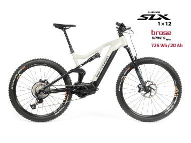 Celoodpružené elektrokolo  MTB 29"/27,5" Lee Cougan E-Quest – Brose S / 725 Wh, 20 Ah / Shimano SLX 1x12, velikost M – 17,5" – barva černo-šedá matná