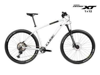 Kolo MTB 29" Cube Attention SLX Shimano XT 1x12, velikost XL – 20", stříbrnošedá