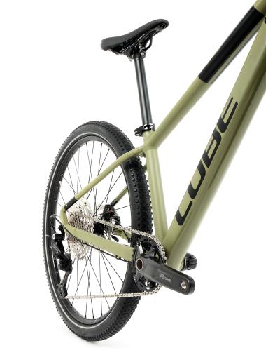 Kolo MTB 27,5" Cube Aim Race Shimano Deore 1x11, velikost XS – 13", olivová