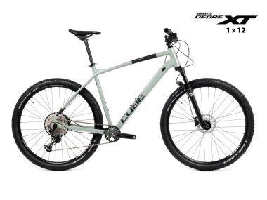 Kolo MTB 29" Cube Attention Shimano Deore XT/SLX 1x12, velikost XXL – 22", zelenošedá
