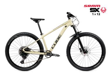 Kolo MTB 27,5" Cube Aim EX Sram SX Eagle 1x12, velikost S – 14", písková