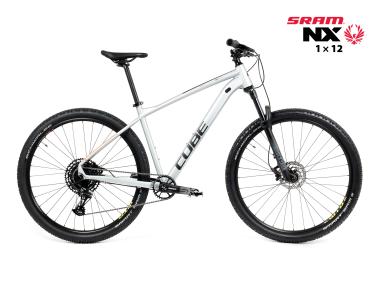Kolo MTB 29" Cube Aim Race Sram NX Eagle 1x12, velikost L – 18", stříbrná
