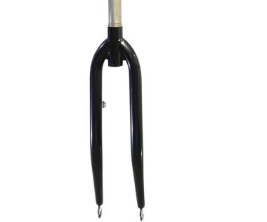 Vidlice TREKKING  28"  1 1/8" A-head/ pevná ocelová , černá , lesklá