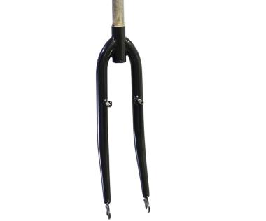 Vidlice TREKKING  28"  1 1/8" A-head/ pevná ocelová , černá , lesklá