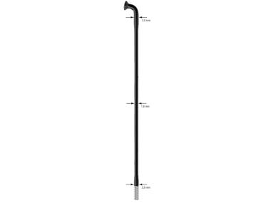 Sapim Race Inox double butted 2,0/1,8/2,0 mm x 296 mm drát bez niple černý