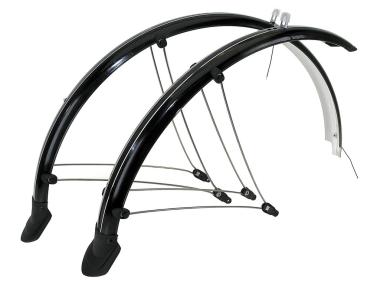Blatníky celoobvodové z flexibilního plastu MTB pro 26" kola + zástěrky+ vzpěry šířka 60mm barva černá
