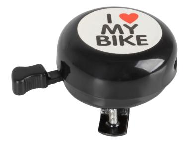 I love my bike zvonek na kolo černobílý
