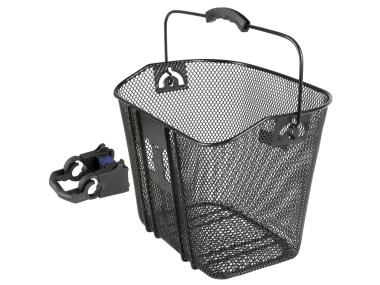 Koš na řídítka ocelový včetně Clip-on držáku velikost 35x25x25/22cm