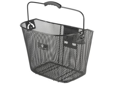 Koš na řídítka ocelový včetně Clip-on držáku velikost 35x25x25/22cm