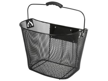 Koš na řídítka ocelový včetně Clip-on držáku velikost 34,5 x 26 x 26/ 22,5 cm