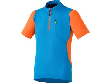SHIMANO Touring dres modrá/oranžová, L