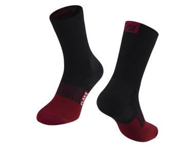 FORCE FLAKE termo ponožky černá/bordó, S–M (36–41)