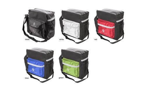 Handlebars bag M-WAVE Utrecht with transparent plastic + strap